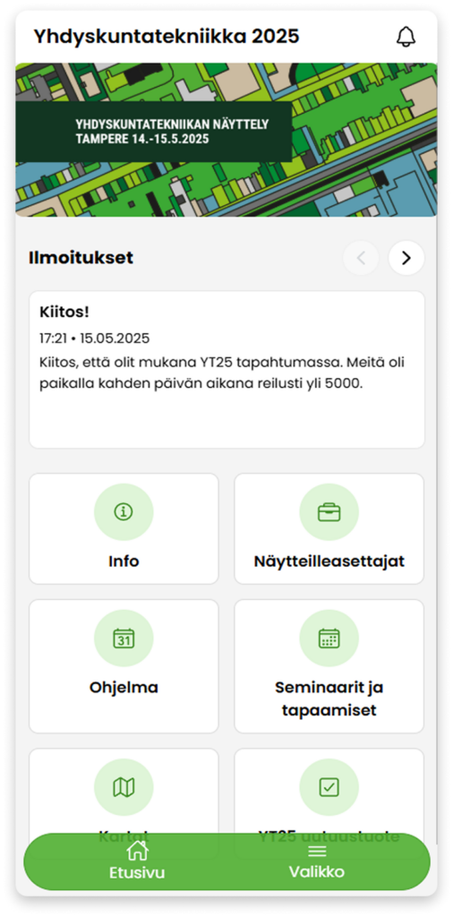 Yhdyskuntatekniikan tapahtumasovellus